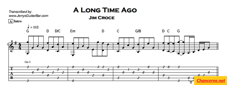Jim Croce Guitar Tab PDF